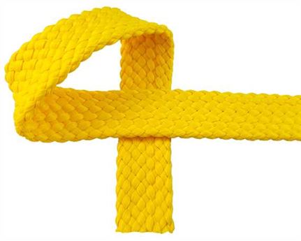 WEBBING DOG LEAD YELLOW 20MM (PER L/MTR)