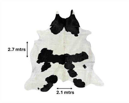  COWHIDE RUG BLACK & WHITE LARGE (rug pictured sent) Free Delivery!