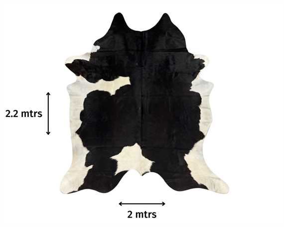  COWHIDE RUG BLACK & WHITE LARGE (rug pictured sent) Free Delivery!