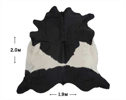  COWHIDE RUG BLACK & WHITE LARGE (rug pictured sent) Free Delivery!