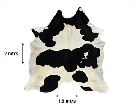  COWHIDE RUG BLACK & WHITE small (rug pictured sent) Free Delivery!