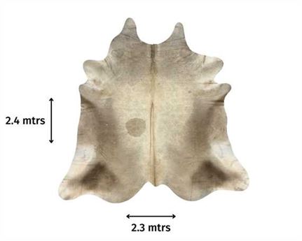  COWHIDE RUG CHAMPAGNE LARGE (rug pictured sent) Free Delivery!