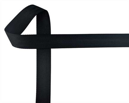 WEBBING POLYESTER BLACK 38MM (PER L/MTR)