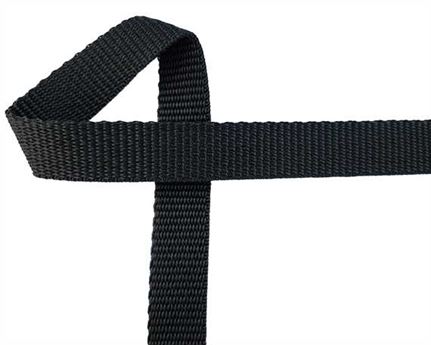 WEBBING POLYPROPELENE BLACK 25MM (PER L/MTR)
