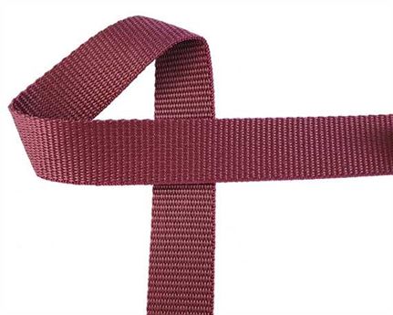 WEBBING POLYPROPELENE BURGUNDY 25MM (PER L/MTR)