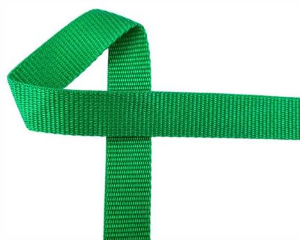 WEBBING POLYPROPELENE EMERALD GREEN G32 25MM (PER L/MTR)