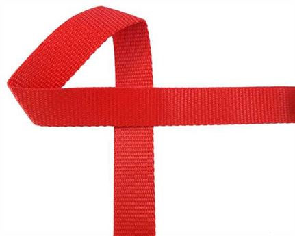 WEBBING POLYPROPELENE RED 25MM (PER L/MTR)