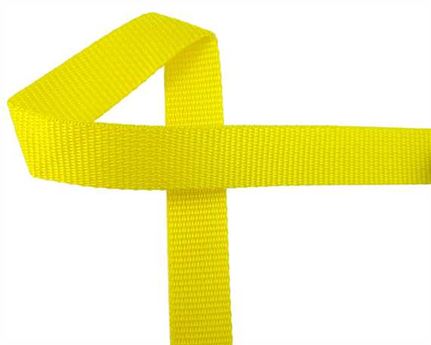 WEBBING POLYPROPELENE YELLOW 25MM (PER L/MTR)
