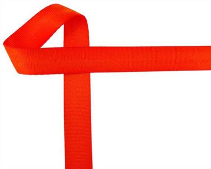 WEBBING SEAT BELT (PER L/MTR) POLYESTER ORANGE 25MM