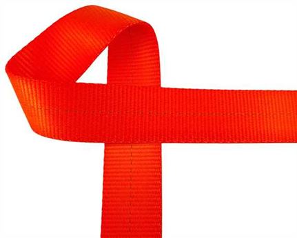 WEBBING HEAVY TRUCK (PER L/MTR) ORANGE 50MM