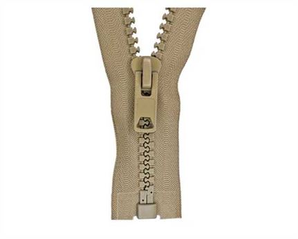 ZIP CLOSED END #10 NYLON COIL WHEAT TAPE 19 CM