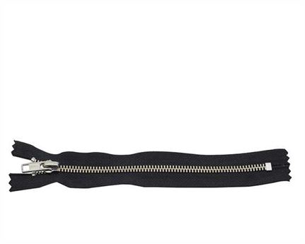 ZIP CLOSED END #5 NICKEL BLACK TAPE 55 CM